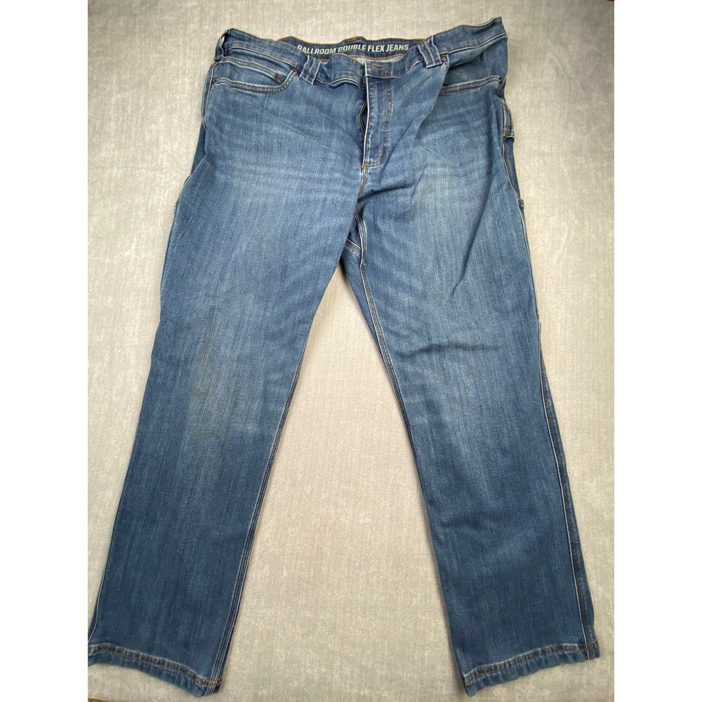 Duluth Trading Co Ballroom Double Flex Jeans Mens 42x32 Blue Carpenter Denim